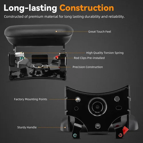 Miniatura 3 de Deal - Kit de reemplazo de montaje de manija y bisel para puerta trasera de camioneta (incluye clips de barra), compatible con Chevy Silverado GMC