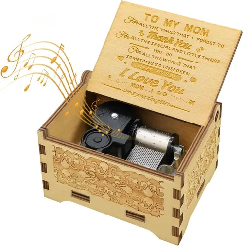 Miniatura 9 de Sooharic You are My Sunshine - Caja de música para hija, hijo, papá, mamá, única para niños, caja de música de madera con grabado vintage