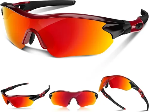 Miniatura 11 de Gafas de sol deportivas polarizadas para hombres y mujeres, jóvenes, béisbol, correr, pesca, tenis, golf, ciclismo, conducción, motor TAC UV400 TR90