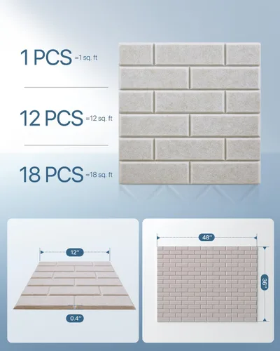 Miniatura 7 de Kuchoow Paneles de pared insonorizados, paneles a prueba de sonido para pared, paquete de 12 paneles acústicos autoadhesivos que absorben el sonido