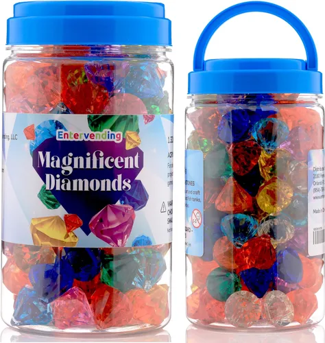 Miniatura 7 de Entervending Gemas acrílicas - Paquete de 21.16 oz de joyas falsas, Plástico