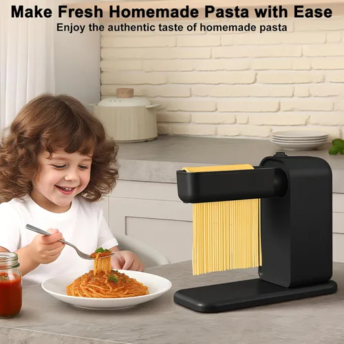 Miniatura 7 de Máquina eléctrica para hacer pasta, máquina para hacer pasta 3 en 1, incluye rodillo de pasta cortador de espaguetis y cortador de fettuccine