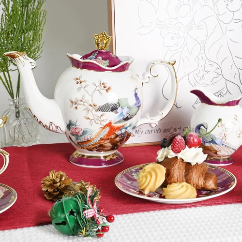 Miniatura 9 de ACMLIFE Juego de taza de té y platillo de porcelana de hueso – Juego de taza de café y platillo de té de porcelana de hueso, juego de taza de té