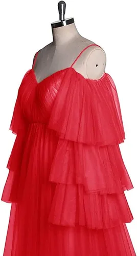 Miniatura 3 de Vestido de maternidad con volantes de tul