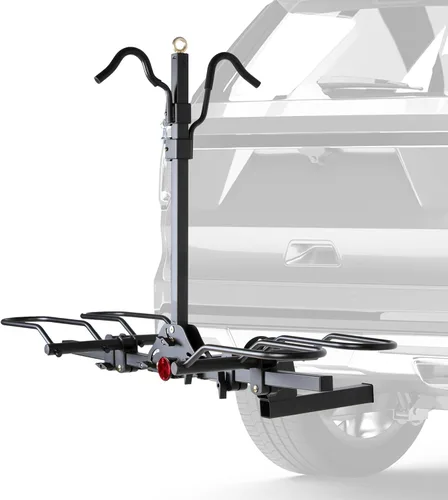Miniatura 8 de Rockland - Portabicicletas para 2 bicicletas de neumáticos anchos 2.5", apto para vehículos con enganche receptor 1.25 y 2", soporta 80 libras