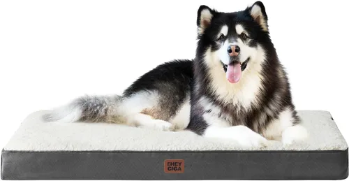 Miniatura 84 de EHEYCIGA Cama ortopédica de espuma para perros grandes, 35 pulgadas de largo x 23 pulgadas de ancho x 3.5 pulgadas de alto, gris claro