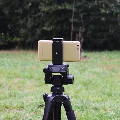 Miniatura 6 de PRAQECZ Adaptador universal de montaje en trípode para teléfono celular, cabezal de conector de clip para teléfono utilizado para monopod selfie