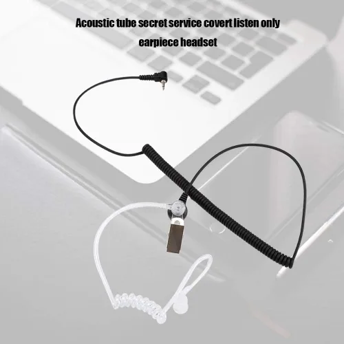 Miniatura 6 de Auricular de radio para aplicación de la ley, cable de auriculares de 0.098 in, línea de auriculares, solo escucha, tubo de aire para walkie talkie