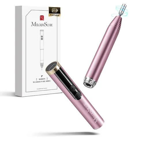 MelodySusie PocketNail - Taladro de uñas modular inalámbrico en forma de bolígrafo, PC100GR 20000 RPM, lima eléctrica recargable para manicura y