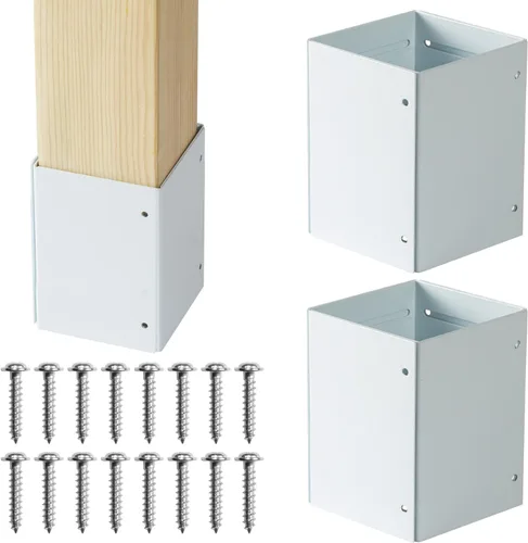 Miniatura 6 de Protector de poste ajustable de acero inoxidable 304 (rango de 3.3-6 pulgadas), protege buzones, cubierta y vallas de la lluvia y daños al