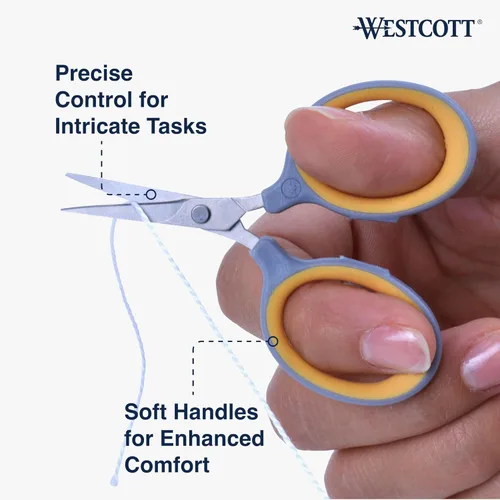Miniatura 3 de Westcott - Tijeras de punta fina con hojas de titanio para manualidades, costura y más, 6.3 cm