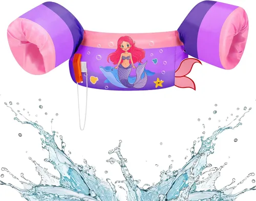 Miniatura 16 de HeySplash Chaleco de Natación para Niños, Flotadores de Piscina para Niños Pequeños, Chaleco de Natación para Niños con Correa Ajustable, Chaqueta