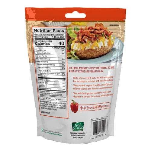 Miniatura 2 de Aderezos crujientes de pimientos rojos frescos de Fresh Gourmet y bocadillo de ensalada (3.5 onzas (Paquete de 2))