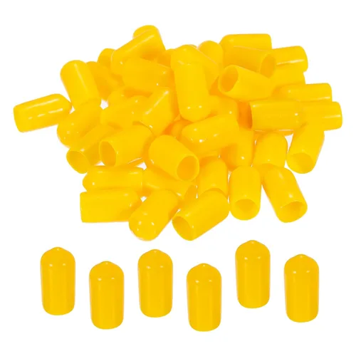 Miniatura 10 de MECCANIXITY 100 tapas de goma de 1/8 de pulgada (0.118 in), protector de rosca de vinilo de PVC, tapas redondas de alambre para perno de tornillo