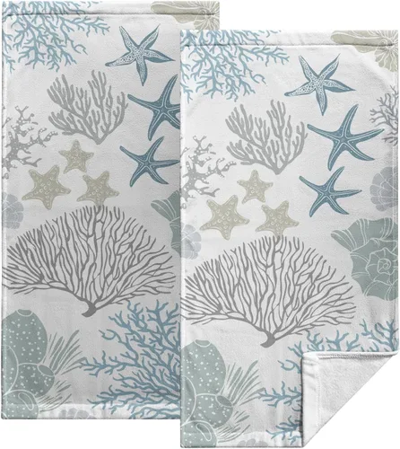 Miniatura 42 de Toallas de Mano Azul Gris Marrón para Baño Negras Pintura Moderna de Arte Abstracto Toallas de Cocina Suave Absorbente Toalla de Huésped Punta