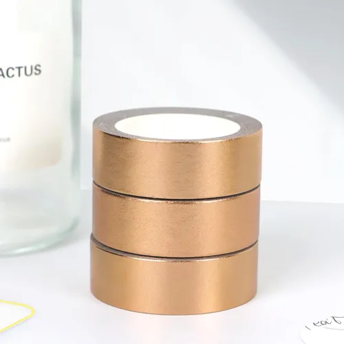Miniatura 5 de NatSumeBasics 3 Cintas Washi de Bronce Dorado Metálicas para Enmascarar 0.6" x 32 pies. Cintas Washi de Papel Metálico para Manualidades Calcomanías