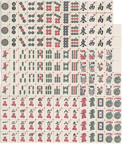 Miniatura 5 de Yellow Mountain Imports Juego de 166 azulejos Mahjong americanos, el clásico (juego de solo azulejos)
