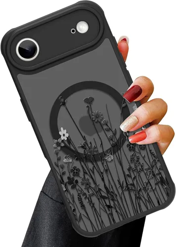 Miniatura 32 de OOK Funda magnética para iPhone 11 [compatible con MagSafe] Funda delgada mate translúcida negra para iPhone 11, funda protectora de lente de Negro