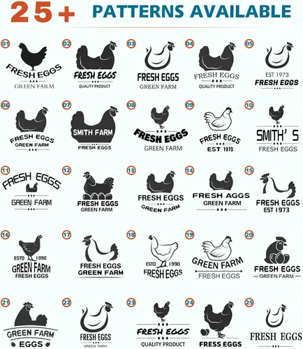 Miniatura 3 de Sellos de huevos personalizados para huevos frescos, sello personalizado de huevo de pollo con nombre del logotipo, sello de huevo personalizado