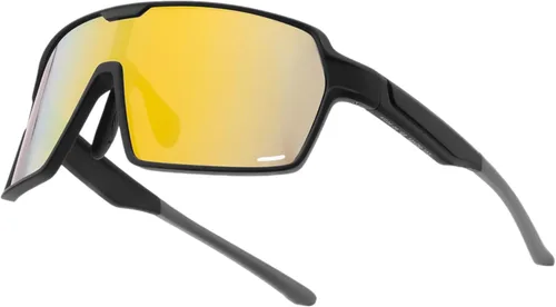 Karsaer Lentes de sol deportivos de gran tamaño para hombres y mujeres, lentes de protección UV de marco grande, ideales para béisbol, correr,