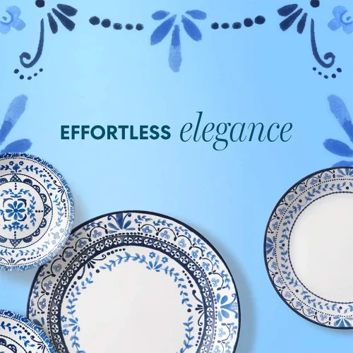 Miniatura 2 de Corelle Vitrelle - Juego de vajilla de 18 piezas para 6 personas, vidrio de triple capa y resistente a las astillas, juego de platos y cuencos