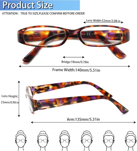 Miniatura 2 de Kerecsen - 5 pares de gafas de lectura de moda para mujer con bisagras de resorte