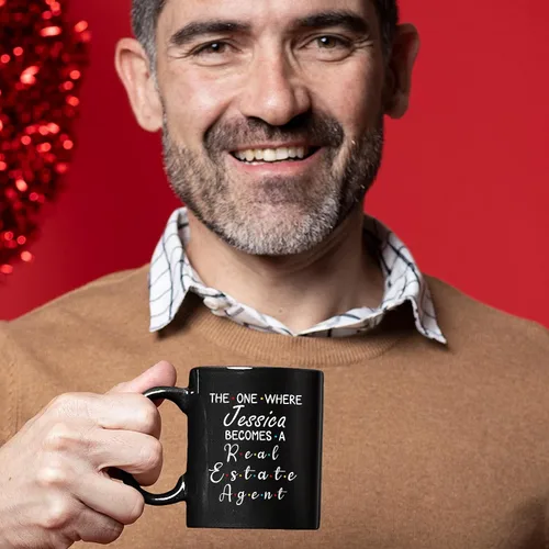 Miniatura 4 de Regalos personalizados para agentes de bienes raíces, taza personalizada con nombre, taza de té de agente de bienes raíces, regalo personalizado