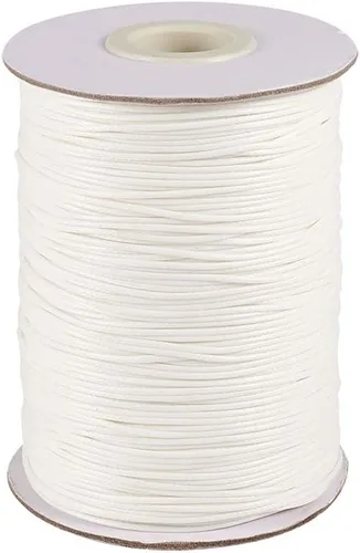 Miniatura 75 de Cheriswelry 90 yardas/rollo de 0.079 pulgadas, cordón encerado negro de poliéster coreano, joyería de cuentas, hilos para manualidades, cuerda