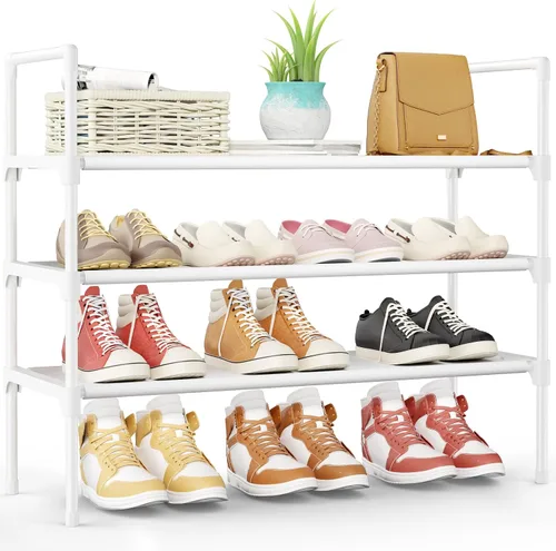 Miniatura 3 de Kitsure Zapatero – Organizador de zapatos de 2 niveles, zapatero para armario, entrada, dormitorio, estante de almacenamiento de fácil montaje