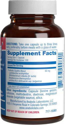 Miniatura 8 de Probióticos digestivos avanzados para mujeres y hombres – Cuadbiótico 4 en 1 para mujeres y hombres con Lactobacillus y Bifidobacterium Probióticos
