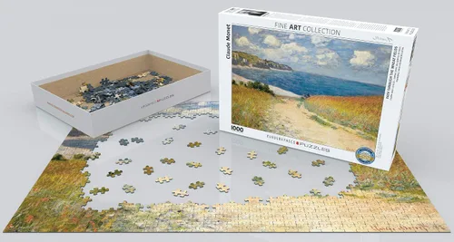 Miniatura 3 de Eurographics Chemin dans les Bles by Claude Monet - Rompecabezas de 1000 piezas