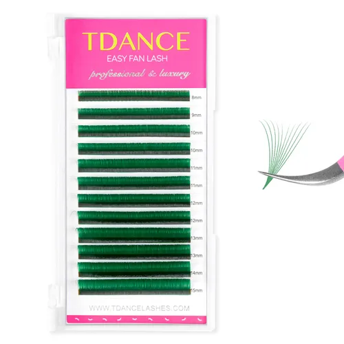 Miniatura 16 de TDANCE - Extensiones de pestañas con volumen y forma de abanico, rizado C CC D DD J B L, 0.03-0.12 mm de grosor, pestañas con volumen