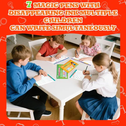 Miniatura 7 de Práctica de escritura ranurada mágica para niños de 3 a 5 años - Libros de escritura ranurados reutilizables para niños de 3 a 5 años - Práctica