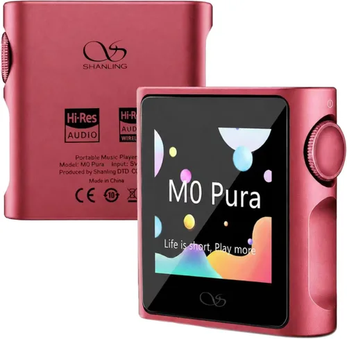 SHANLING M0 Pura Hi-Res MP3 Music Player with Bluetooth 5.0,Portable Digital Audio Player, 2X CS43131 DAC,APP Control,3.5mm/Type-C Jack,384kHz