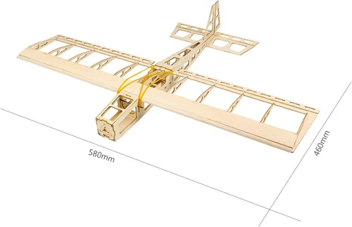 Miniatura 2 de mewmewcat Rc Avión, Dancing Hobby R03 STICK-06 Avión 22.835 in Pan Balsa Madera Aviones DIY Juguete Volador para Adultos al Aire Libre Kit Versión