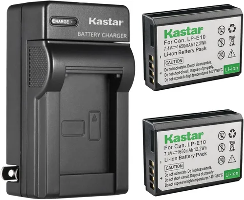 Miniatura 5 de Kastar - Cargador de batería para Canon LP-E10 LPE10, Canon LC-E10 LC-E10N, Canon EOS Rebel T7, EOS 1100D, EOS 1200D, EOS 1300D, EOS 1500D DSLR