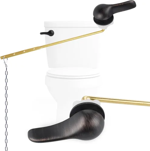 Miniatura 13 de Hygie Rinse Kit de repuesto de mango de inodoro de metal, ajuste frontal universal, palanca de inodoro compatible con estándar americano/Glacier