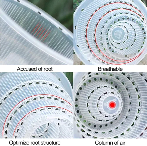 Miniatura 5 de Macetas de plástico transparente para orquídeas con agujeros, maceta de plástico para orquídeas, macetas blancas con bandejas de drenaje