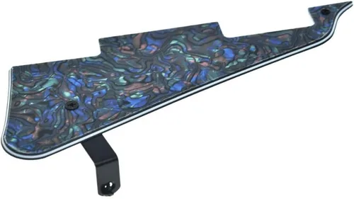 Miniatura 39 de Dopro Golpeador de guitarra LP y soporte de acero inoxidable LP con tornillos de montaje de acero negro para USA Les Paul Aged White