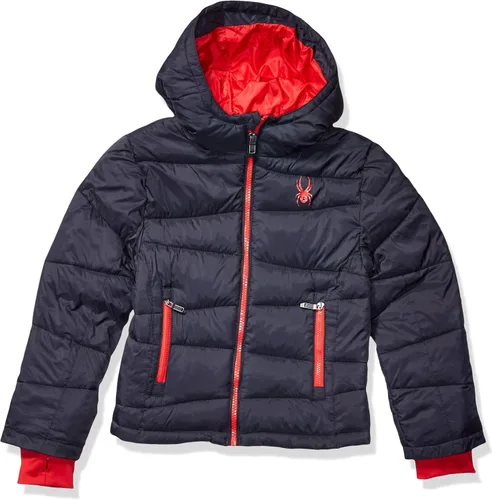 Spyder Chaqueta acolchada con capucha resistente al agua para niños