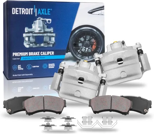 Miniatura 9 de Detroit Axle - Kit de freno trasero para Ford Explorer 2020-2025 2024-2025 Rotores de freno de disco Mustang Pastillas de freno de cerámica