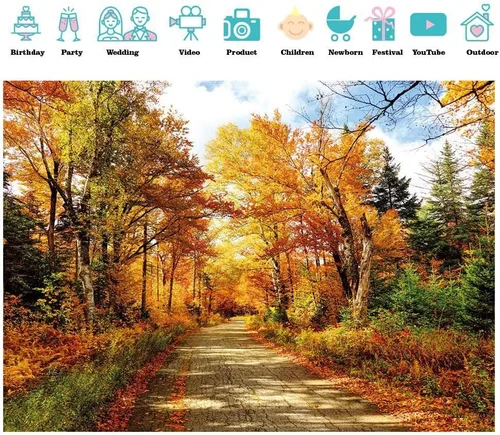 Miniatura 3 de Telón de fondo de fotografía de otoño, hojas caídas, paisaje natural real, fondo de fotografía para decoración de fiestas, pancartas de baby shower
