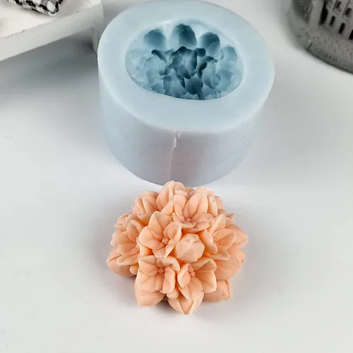 Miniatura 3 de HC0283 PRZY Molds - Moldes de silicona para hortensias para decoración de plantas, moldes de jabón para plantas, flores de Okidy, moldes para velas
