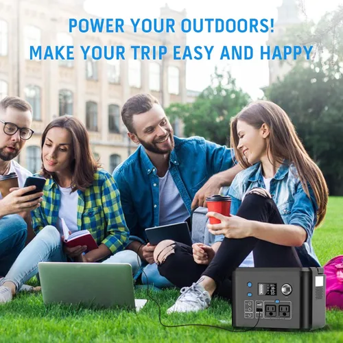 Miniatura 7 de powkey Estación de energía portátil de 350 W, batería de litio de reserva de 260 Wh/70,000 mAh, banco de energía de onda sinusoidal pura de 110 V