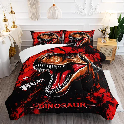 Miniatura 12 de AILONEN Juego de ropa de cama con estampado de gato en acuarela, tamaño individual con gatos y huellas para niños y niñas, juego de edredón suave