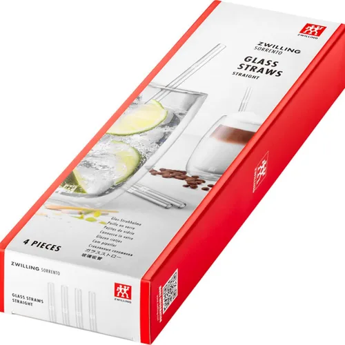 Miniatura 2 de ZWILLING Sorrento - Juego de 5 pajitas de cristal rectas, transparente