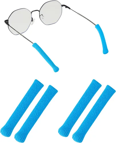 Miniatura 15 de Cojín de Oreja para Gafas de Tela de Algodón Tejido Suave Mejorado, Puntas de Patillas de Gafas Elásticas Antideslizantes Cómodas Retenedor