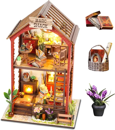 Miniatura 8 de Kit de casa en miniatura de bricolaje, casa de muñecas para adultos, modelo de construcción artesanal de estilo japonés, decoración de habitación