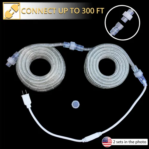 Miniatura 5 de Peng Lights - Tira de luces LED patrióticas conectables, flexible, impermeable, el color favorito de Estados Unidos, rojo, blanco y azul (100 pies)