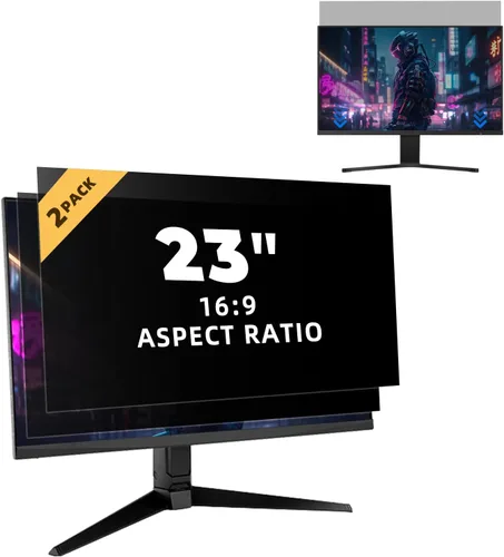 2 pantallas de privacidad para laptop de 23 pulgadas, protector de pantalla extraíble con filtro de aspecto 16:9 para laptop de 23 pulgadas,